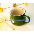 Sunboat Ceramic Mug Retro Imitation Enamel Cup Coffee Cup Tableware